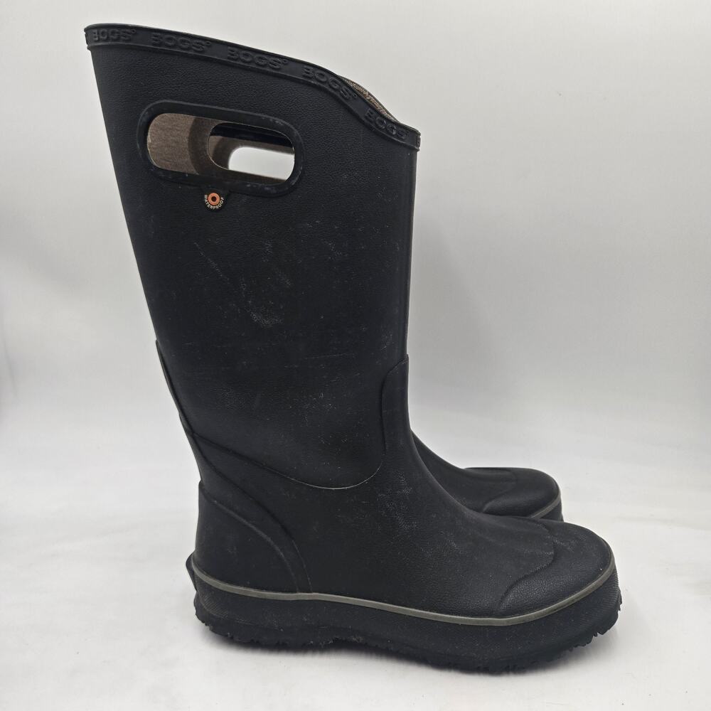 Bogs Black Tall Rubber Rain Boots Men’s Size 7 M Outdoor Farming Garden Fishing
